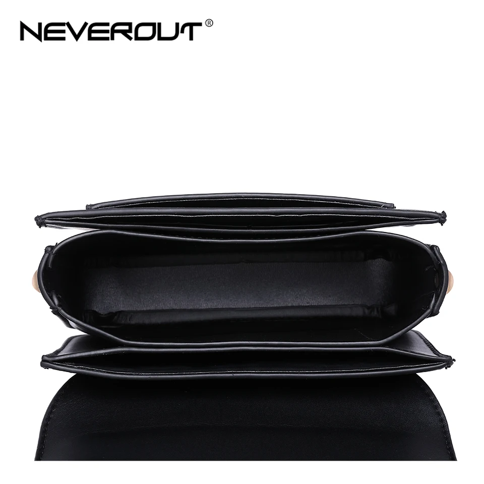 Сумка мессенджер NEVEROUT Женская Черная/белая из искусственной кожи 2019|Сумки с