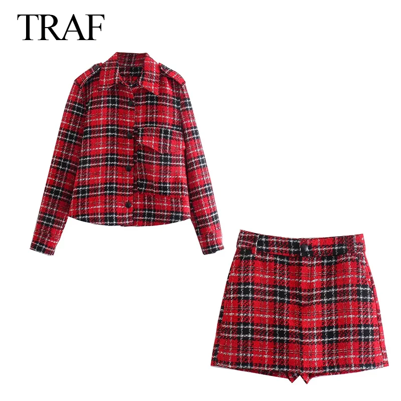 

Комплект женский из двух предметов с шортами и юбки с высокой талией