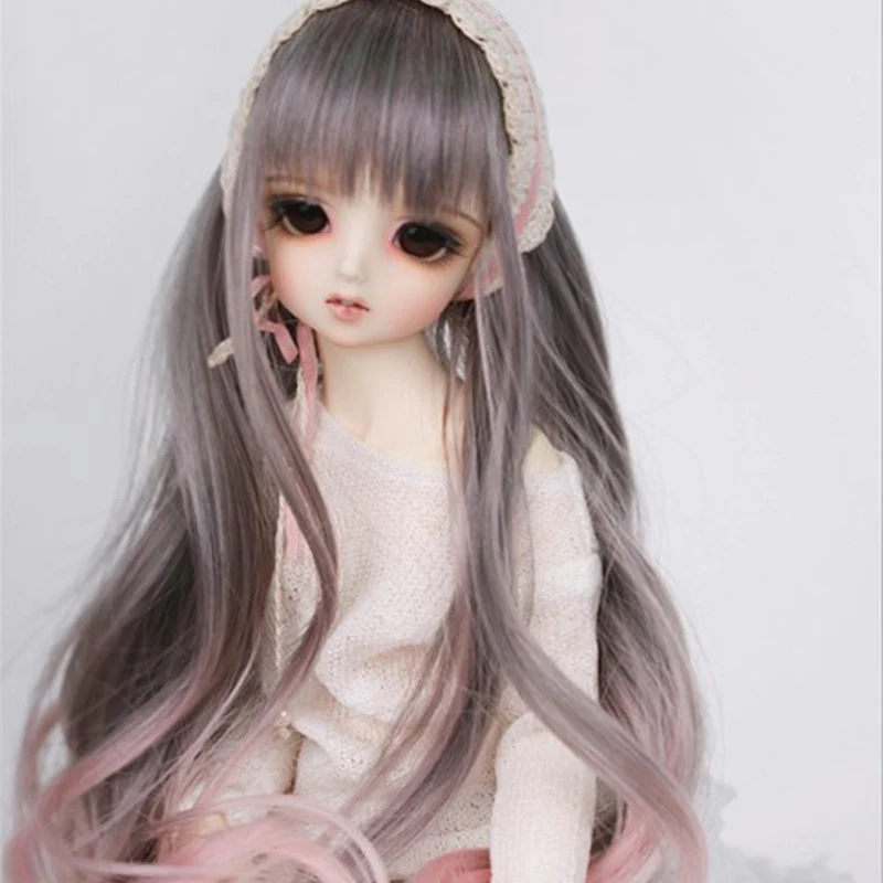 Парик 1/3 1/4 1/6 1/8 Bjd высокая температура длинный модный волнистый SD для кукол