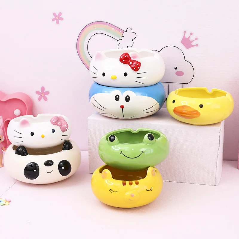 Южная Корея милые Мультяшные животные керамическая пепельница креативный