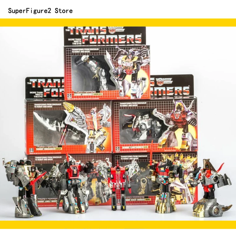 Экшн-фигурки Трансформеры G1 reedition dinobot set Гримлок/Шлак/змеевик/шлак | Игрушки и