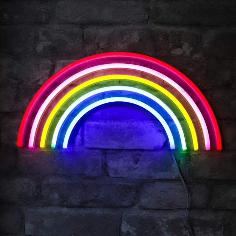 

Cute Rainbow Neon Sign,LED Rainbow Light/Lamp for Dorm Decor,Rainbow Decor Neon Lamps,Wall Decor for Girls Bedroom