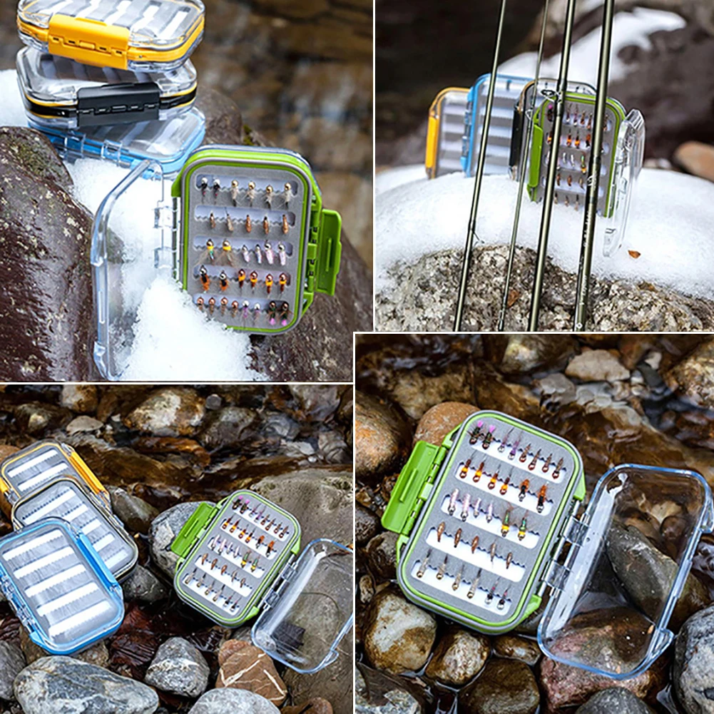 Fly Fishing Box двухсторонние водонепроницаемые пластиковые коробки для снастей