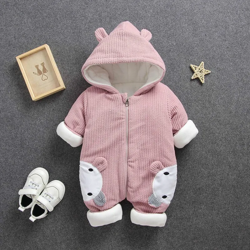 Зимние комбинезоны Одежда для новорожденных девочек Детский комбинезон