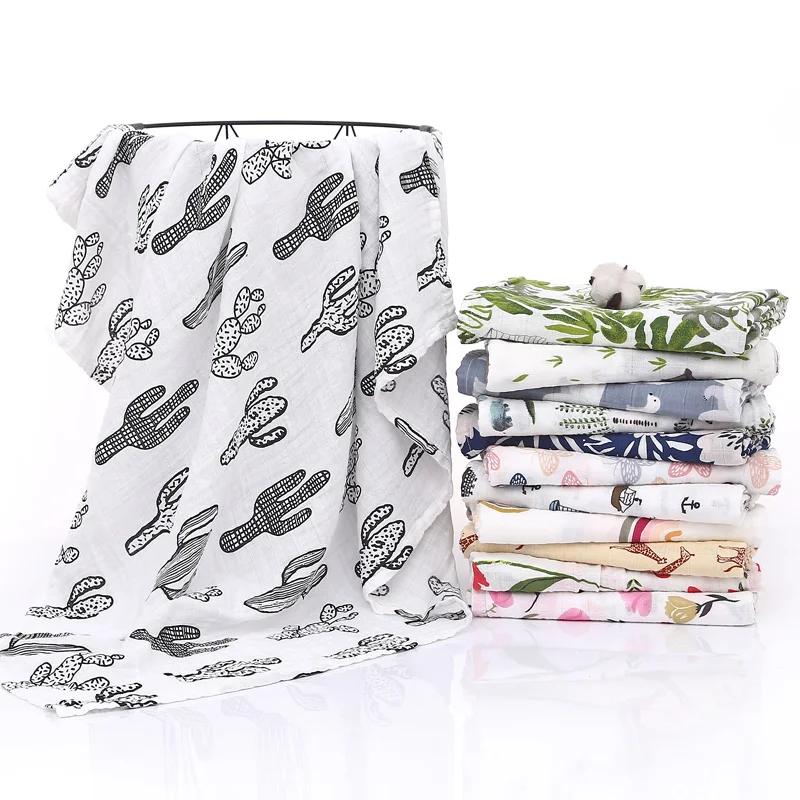 

120X110cm Muslin Baby Blankets Newborn Swaddle Blanket Mantas De Bebe Cotton Gauze Blanket Swaddling Blanket Muslin Diaper