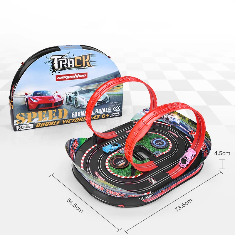 

Parent-child Interaction Simulation Competition RC Car 1:10 6CH 360 Loop 180 Turn Degaussing Track Laps Guardrail Design Toys
