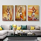 Холст с абстрактным африканским изображением женщины, художественные плакаты и принты, картины для домашнего декора гостиной