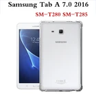 Прозрачный мягкий силиконовый чехол для Samsung Galaxy Tab A 7,0 2016 T280 противоударный защитный TPU Защитный чехол Funda для SM-T280 SM-T285