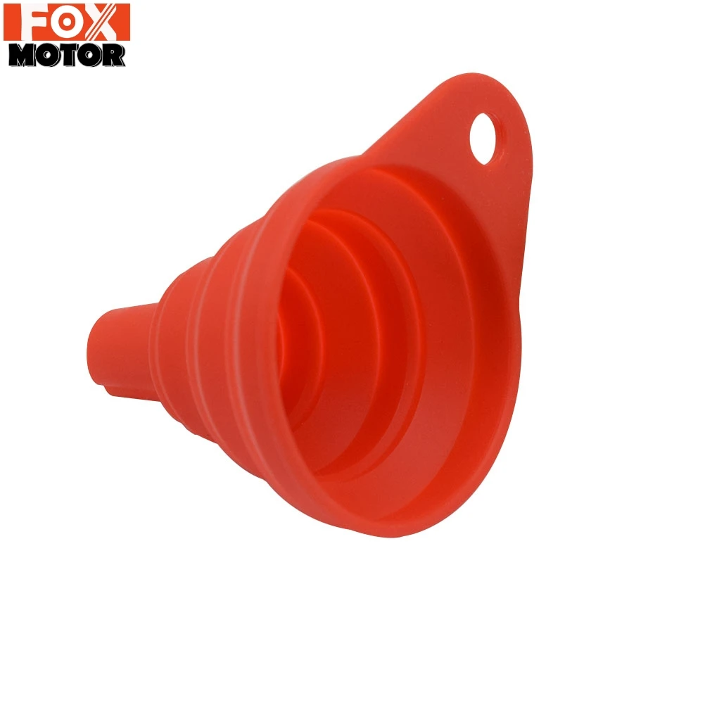 Складная силиконовая воронка автомобильного двигателя для бензинового масла