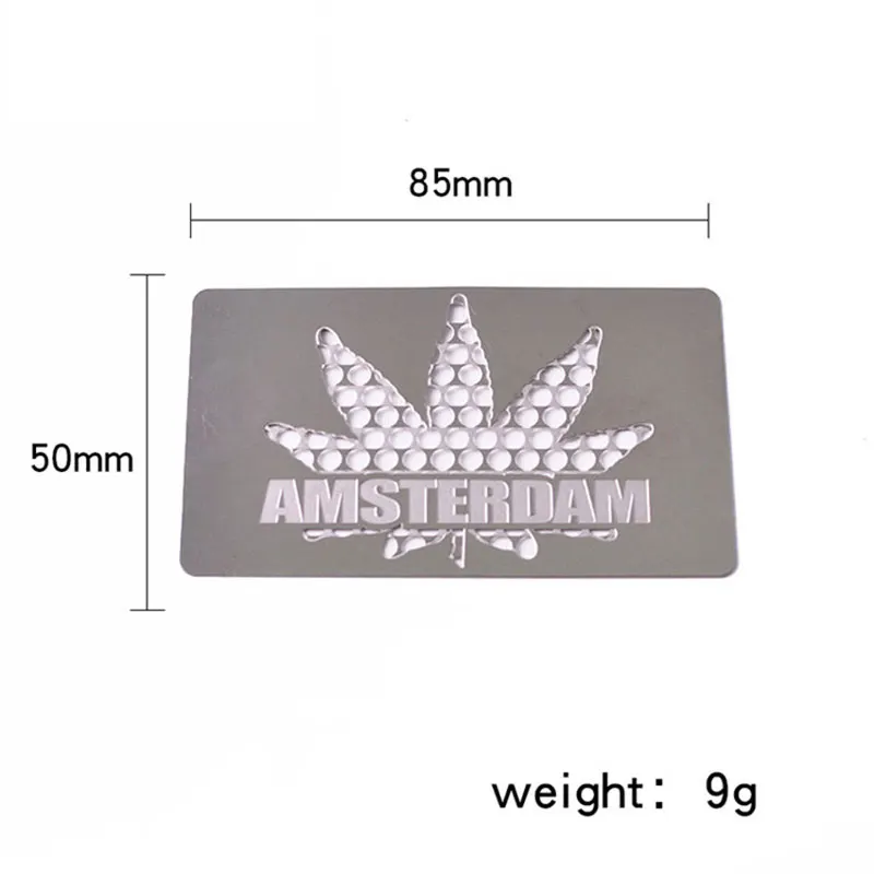 

Free Shipping 10PCS Stainless Steel Weed Grinder Card Portable Tobacco Weed Grinder Card Manual Machine Smoking Accessories