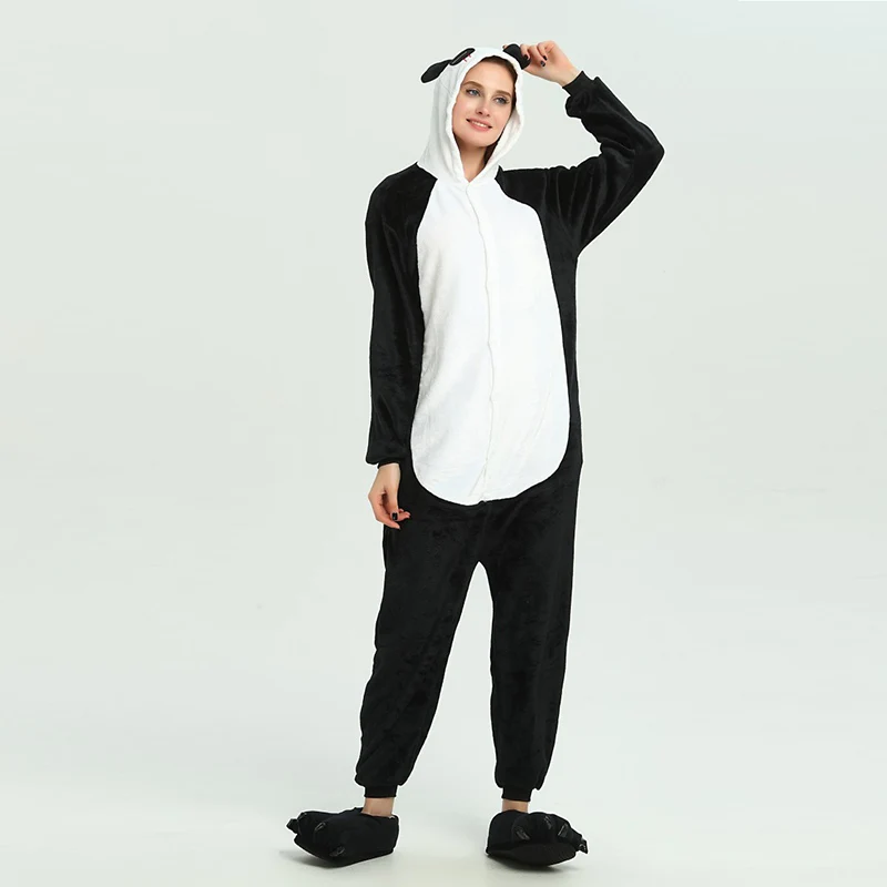 Пижама для мужчин и женщин с животным панда единорог зима|Мужские пижамные