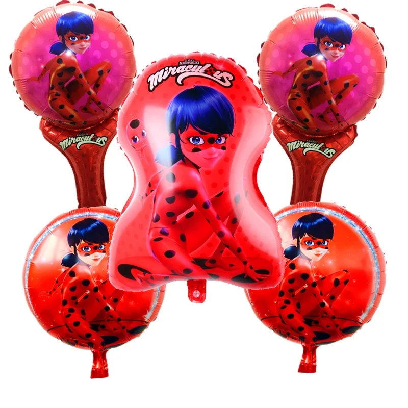 6 шт./лот Божья коровка Фольга воздушные шары День рождения украшения божья
