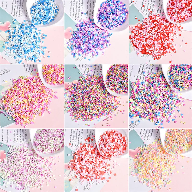 

100g Slime Clay Sprinkles For Filler For Slime DIY Supplies Candy Fake Cake Dessert Mud Decoration Accessories Toys for childre