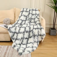 moroccan fleece double blanket winter warm bed sofa throw blanket super soft shaggy fuzzy blanket for bedroom bedspread decor