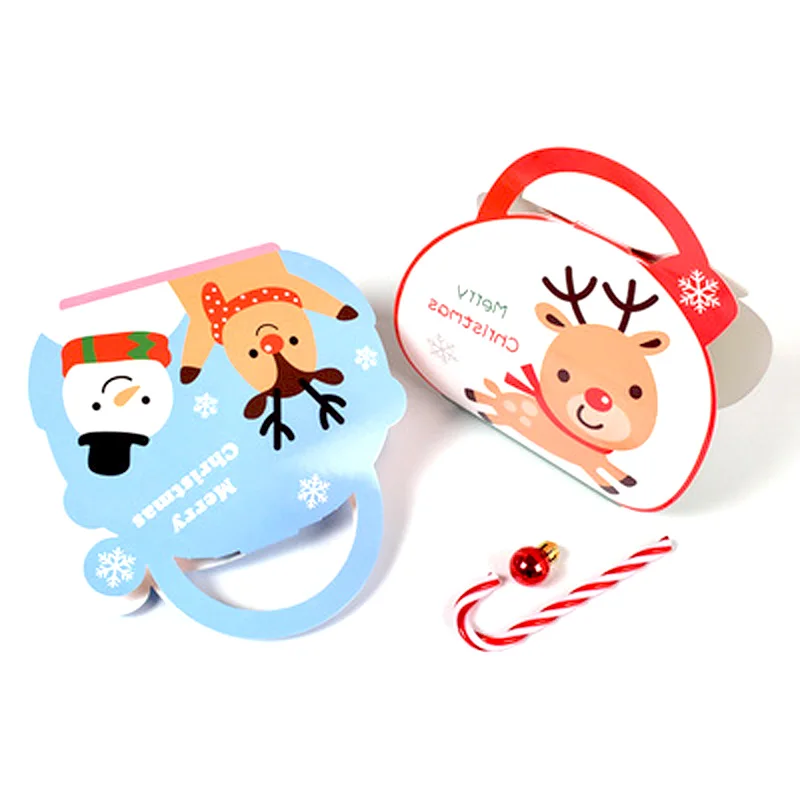 Канун Рождества Портативный коробка пакеты для печенья выпечки конфеты