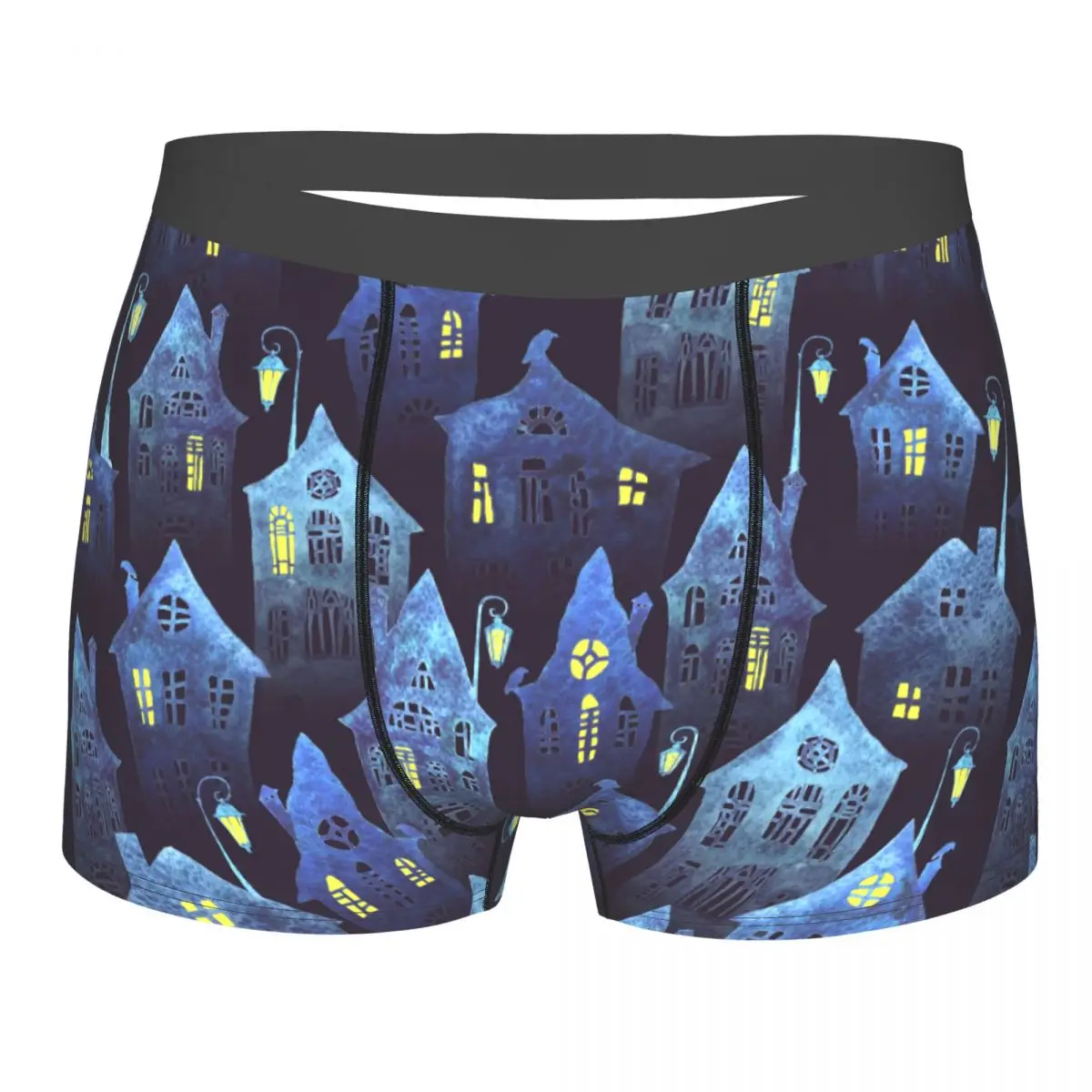 

Halloween Horror House Underwear Funny Men Sublimation Sexy Trunk Sublimation Hot Polyester Boxer Brief