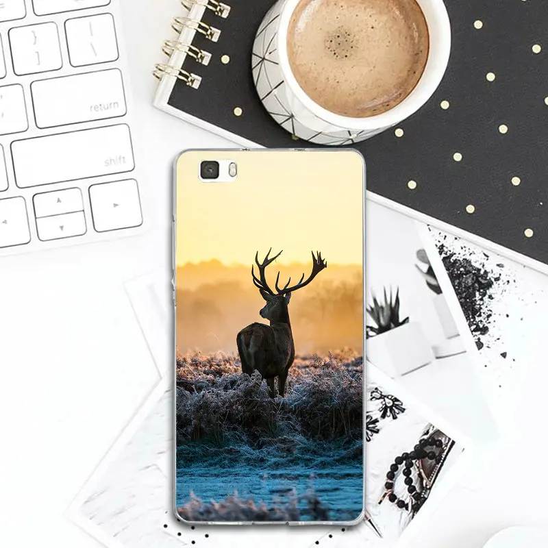 Мягкие чехлы для телефонов huawei P8 P9 P10 P20 P30 Lite mate 10 Pro Y3 Y5 Y6 II Y7 Honor 6X7X9 Plus Greatest Wild Animal Elk