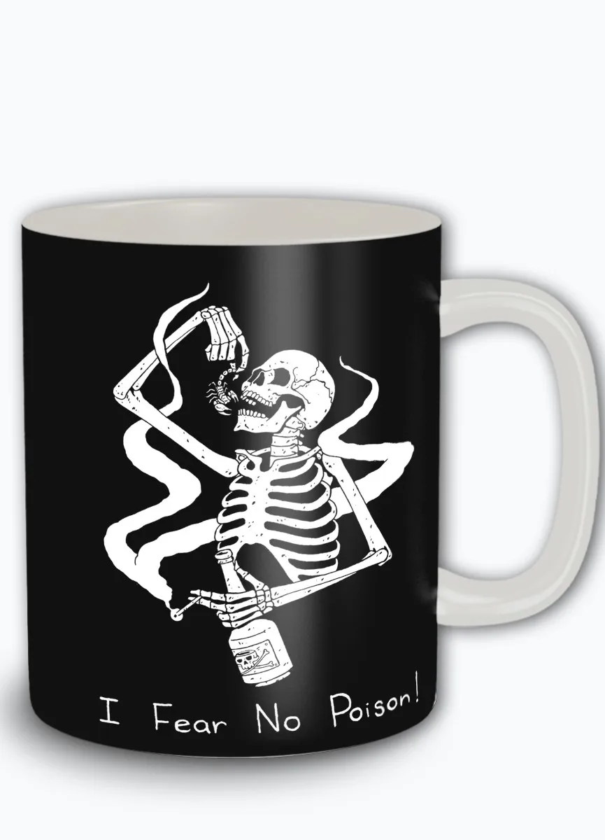 Sparkling White mix skull Gothic skeleton-4082 mug cup Pialat for tea coffee water | Mugs