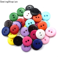 100pcs resin sewing clothes colorful buttons plastic scrapbooking round two holes botones bottoni botoes 9111520mm