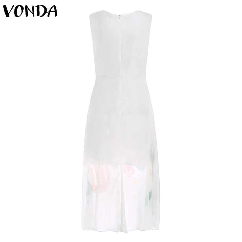 Женское платье с цветочным принтом VONDA винтажное длинное Повседневное Платье