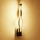 Настенные светильники в современном минималистичном стиле, прикроватные светильники для гостиной, спальни, 16 Вт, светодиодный светильник черного и белого цвета, украшение для прохода