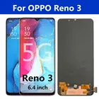 ЖК-дисплей AMOLED 6,4 дюйма для Oppo Reno 3, сенсорная панель, дигитайзер в сборе для OPPO Reno3 reno 3 5G CPH2043 PCHM30 LCD