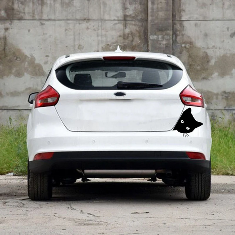 12*15 см кошачье лицо наклейка для автомобиля наклейки домашних животных кошка