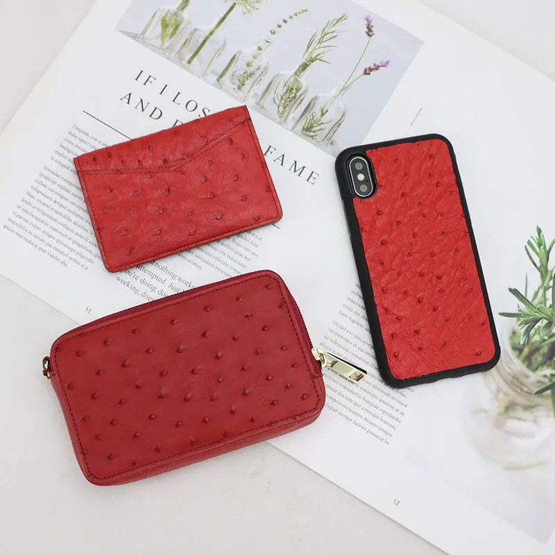 Высококачественный женский клатч из натуральной страусиной кожи новая модная