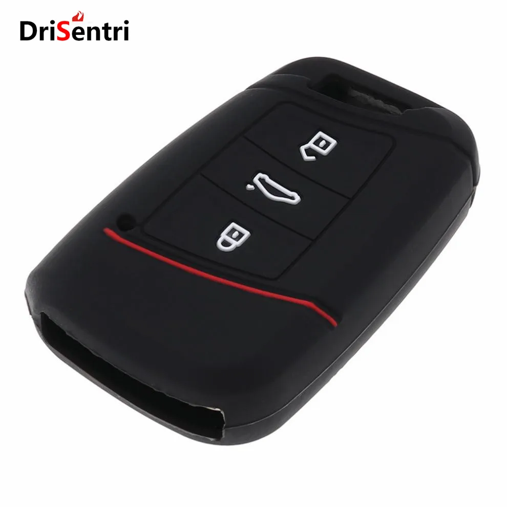 3 Buttons Silicone Straight Plate Car Key Cover Protector Holder for 2016 2017 For-VW For-Passat B8 Skoda Superb A7 New | Автомобили и