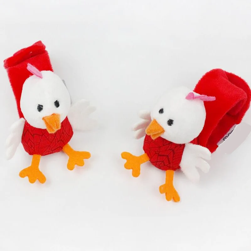 Cartoon Animal Baby Rattles Baby Toy Wrist Strap Children Infant Soft Handbells Plush Toy 0-12 Months I0349