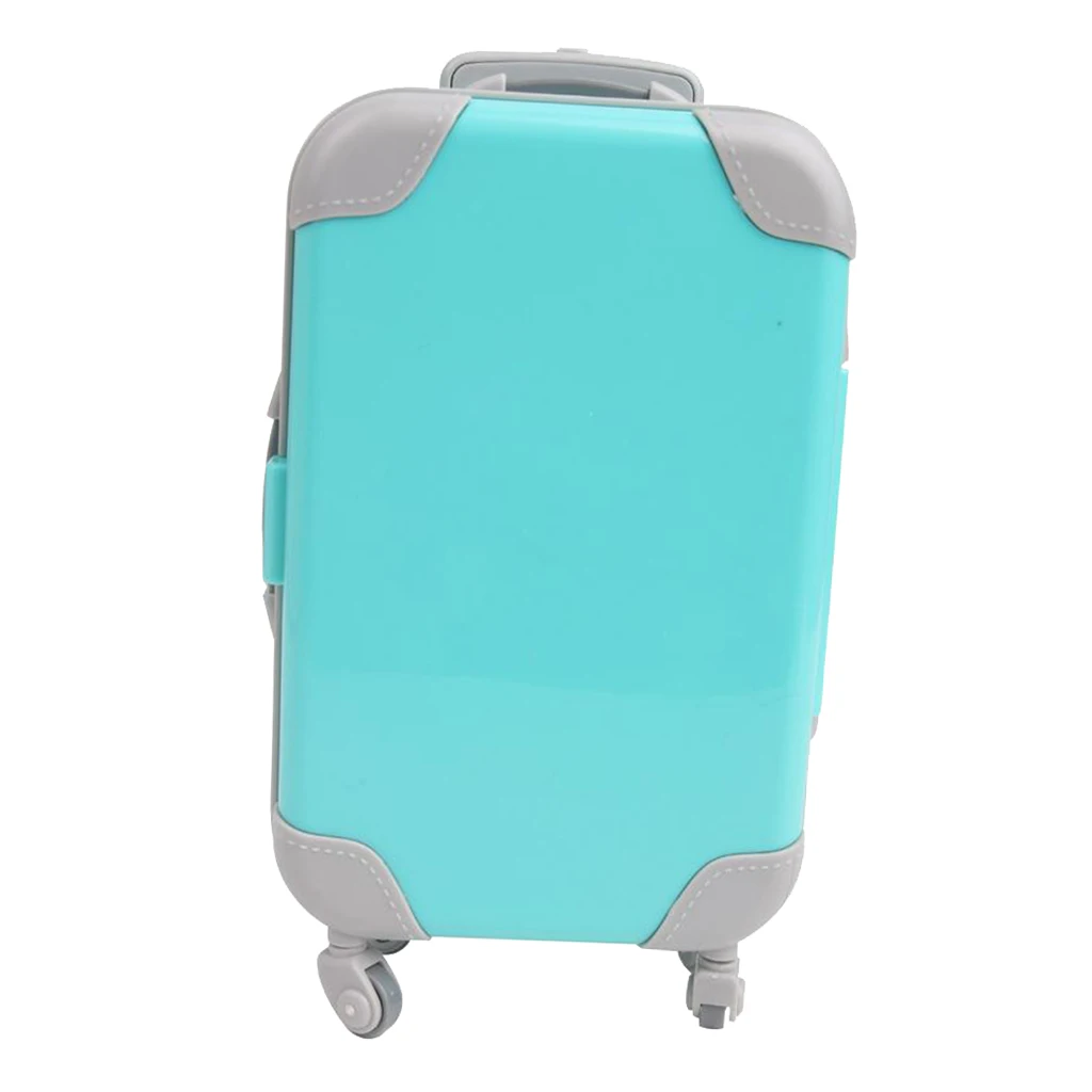 

3x Fashion Mini Doll Suitcase Travel Luggage 3D Trunk for 18" Girl Doll
