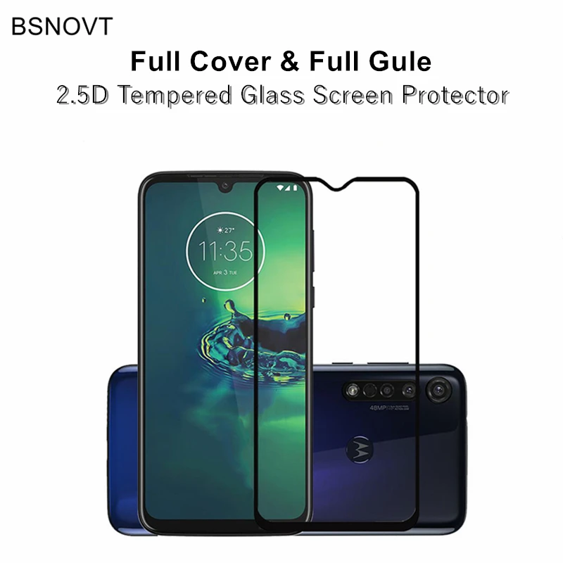2 шт. Защитная пленка для экрана Motorola Moto G8 Plus стекло полное покрытие полностью