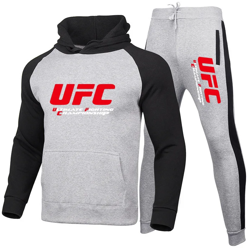 

2021 Fashion New Men's Hoodie Sports Suit Cotton Polyester Drawstring Sportswear Trend Autumn And Winter Pullover Man's Suit