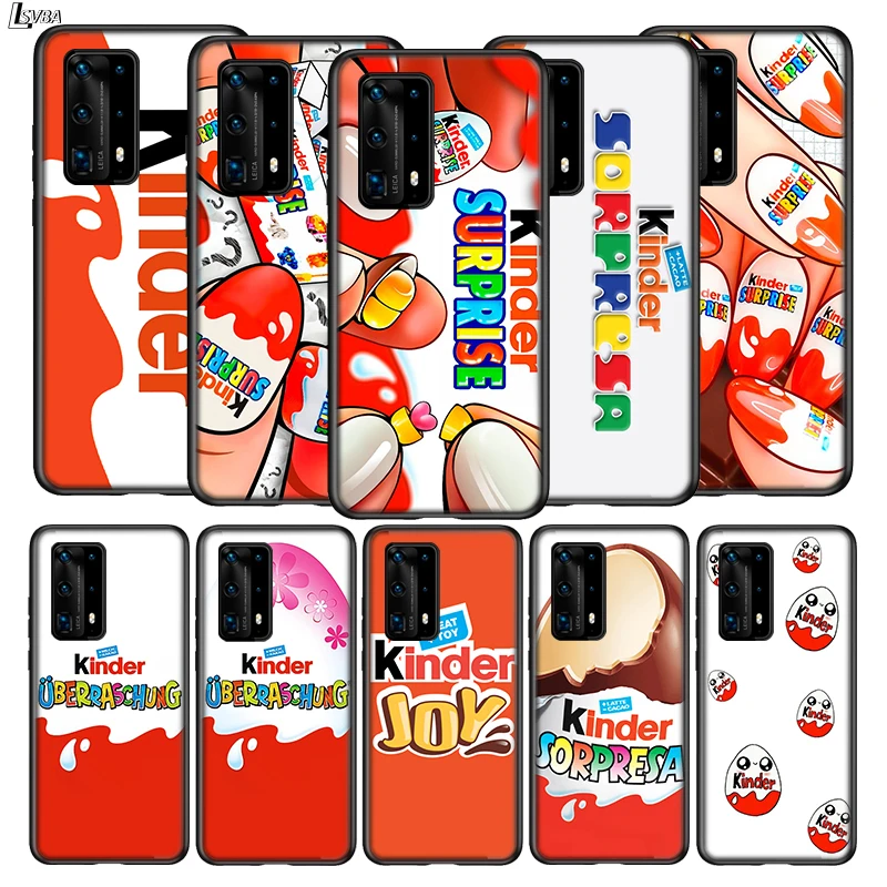 Для Huawei P40 P30 P20 Pro Lite E Plus 5G блестящая черная оправа CoverTrolly яйцо KINDER JOY сюрприз для P10