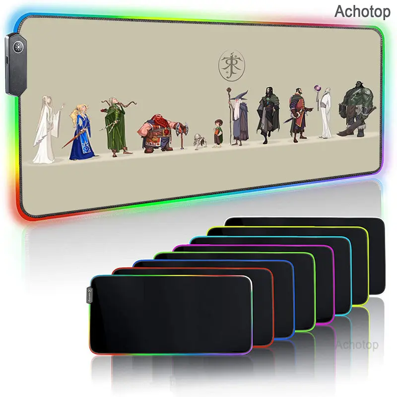 

LED Light Mousepad RGB Keyboard Cover Desk-mat Carpet Colorful Surface Mouse Pad Waterproof Multi-size Computer Gamer For CS GO