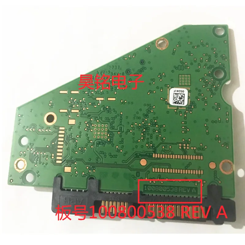 

hard drive parts PCB logic board printed circuit board 100800538 REV A / 0534 for Seagate 3.5 SATA hdd data recovery