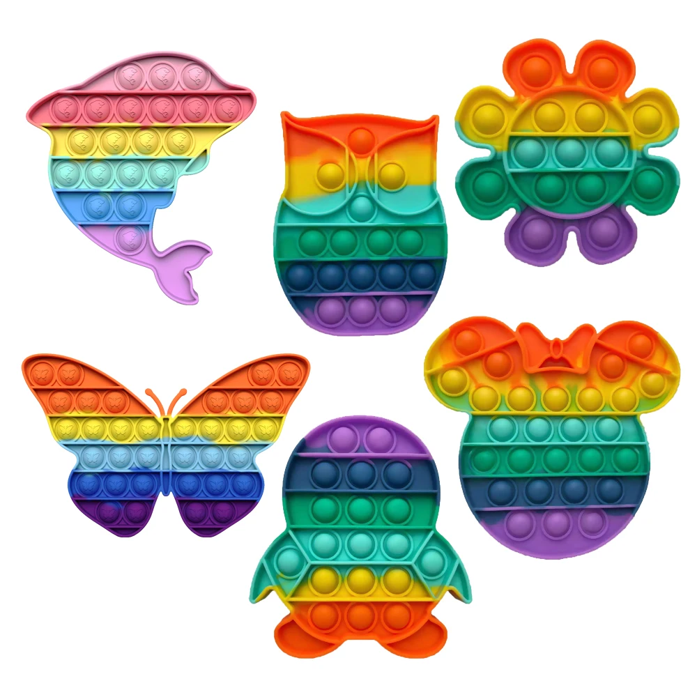 Игрушки антистресс для детей и взрослых радужные игрушки аутизма снятия