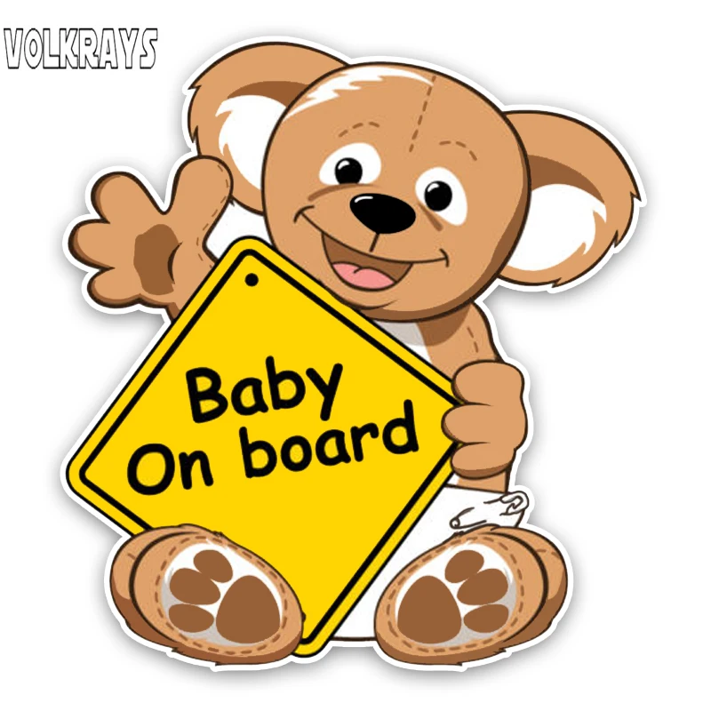 Volkrays мультфильм автомобиль наклейка маленькие животные цветной ребенок на борту