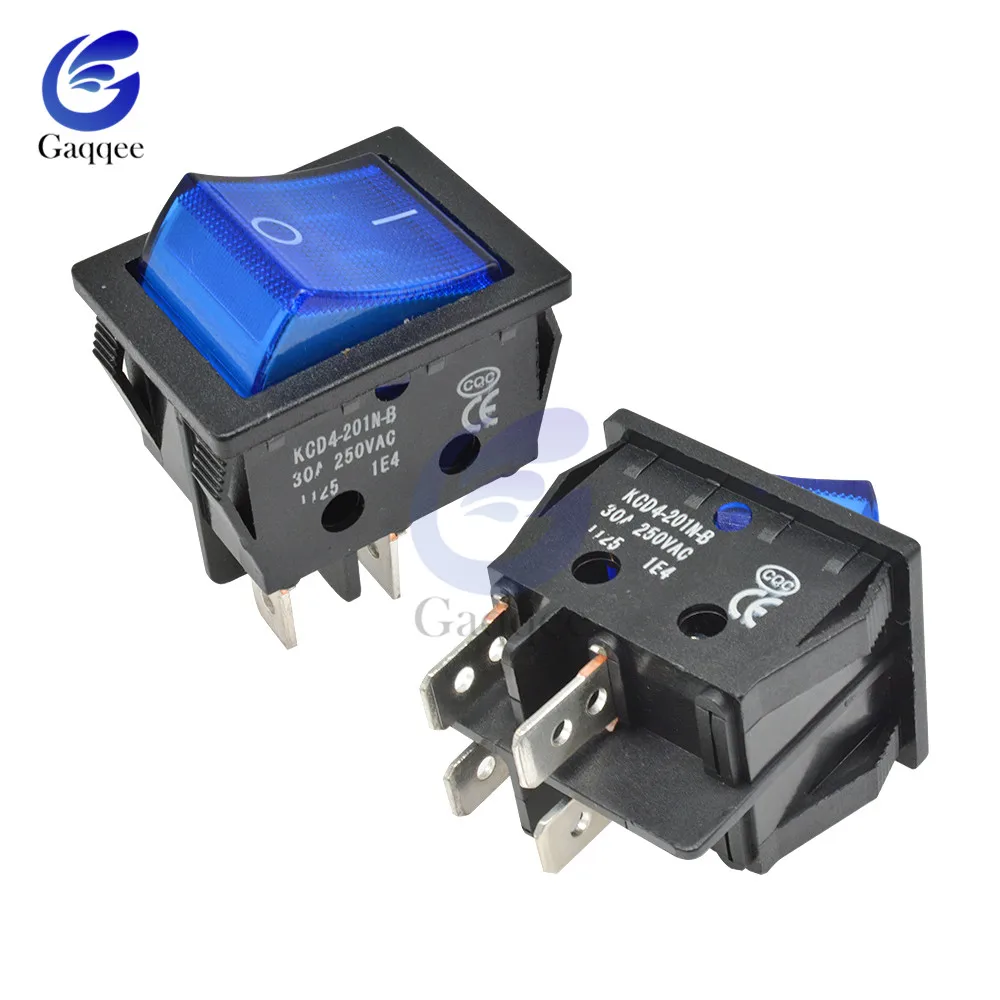 KCD4 клавишная Кнопка ВКЛ./ВЫКЛ. 2 положения 4 контакта электрическое оборудование