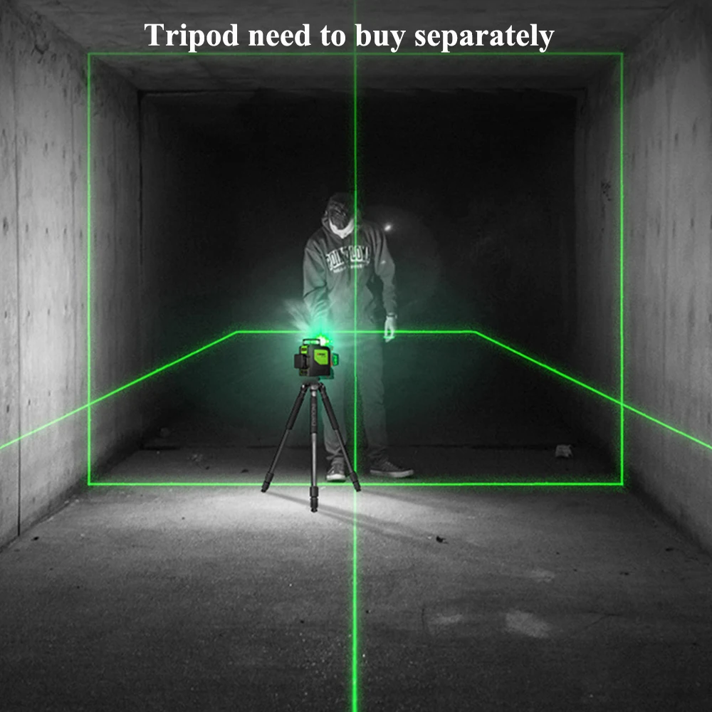 Лазерный уровень Sndway самонивелирующийся горизонтальный и вертикальный