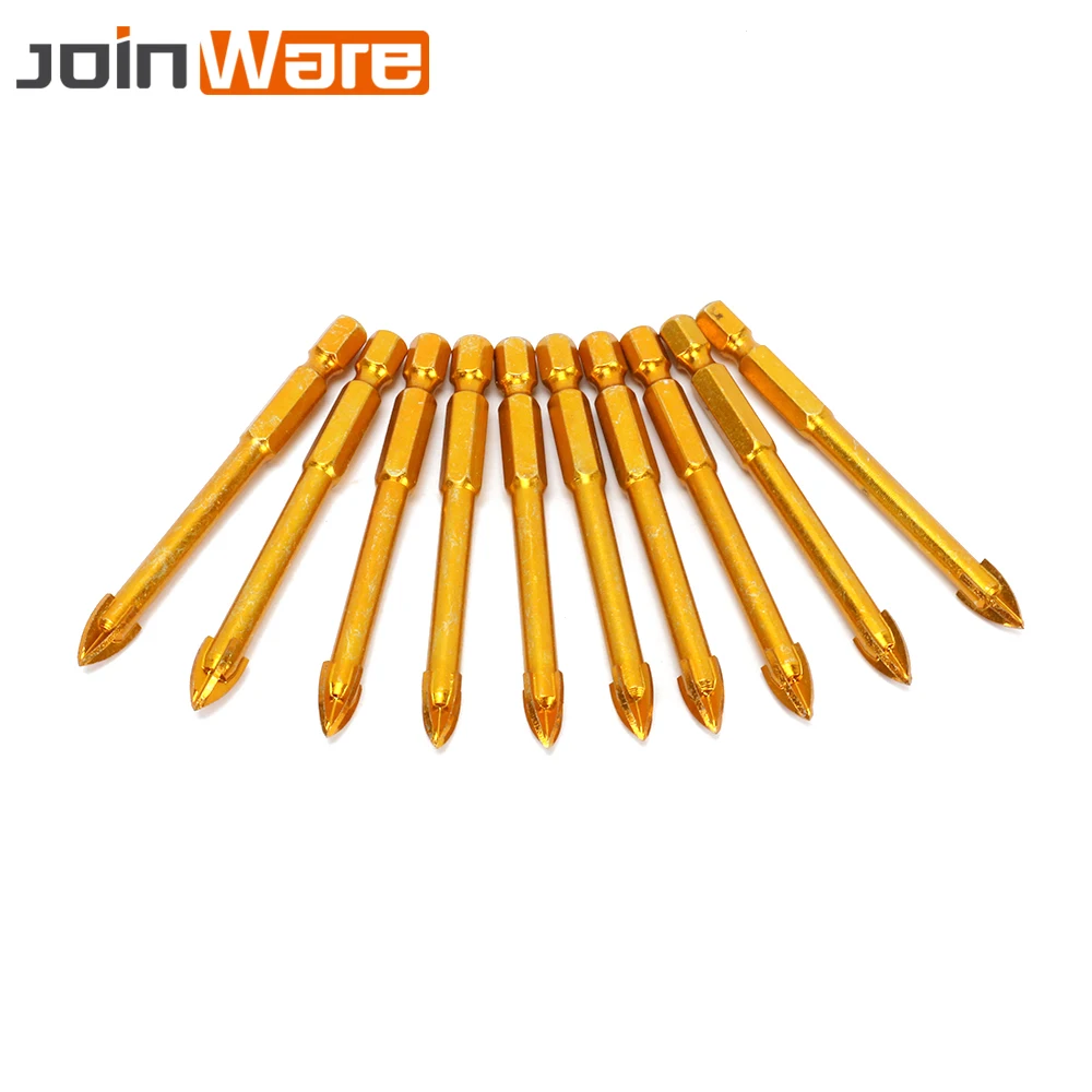 

10Pcs Head 8mm Ceramic Alloy Drill Cross shaped For Glass Marble Tile Cutter Power Hand Tools Accessories