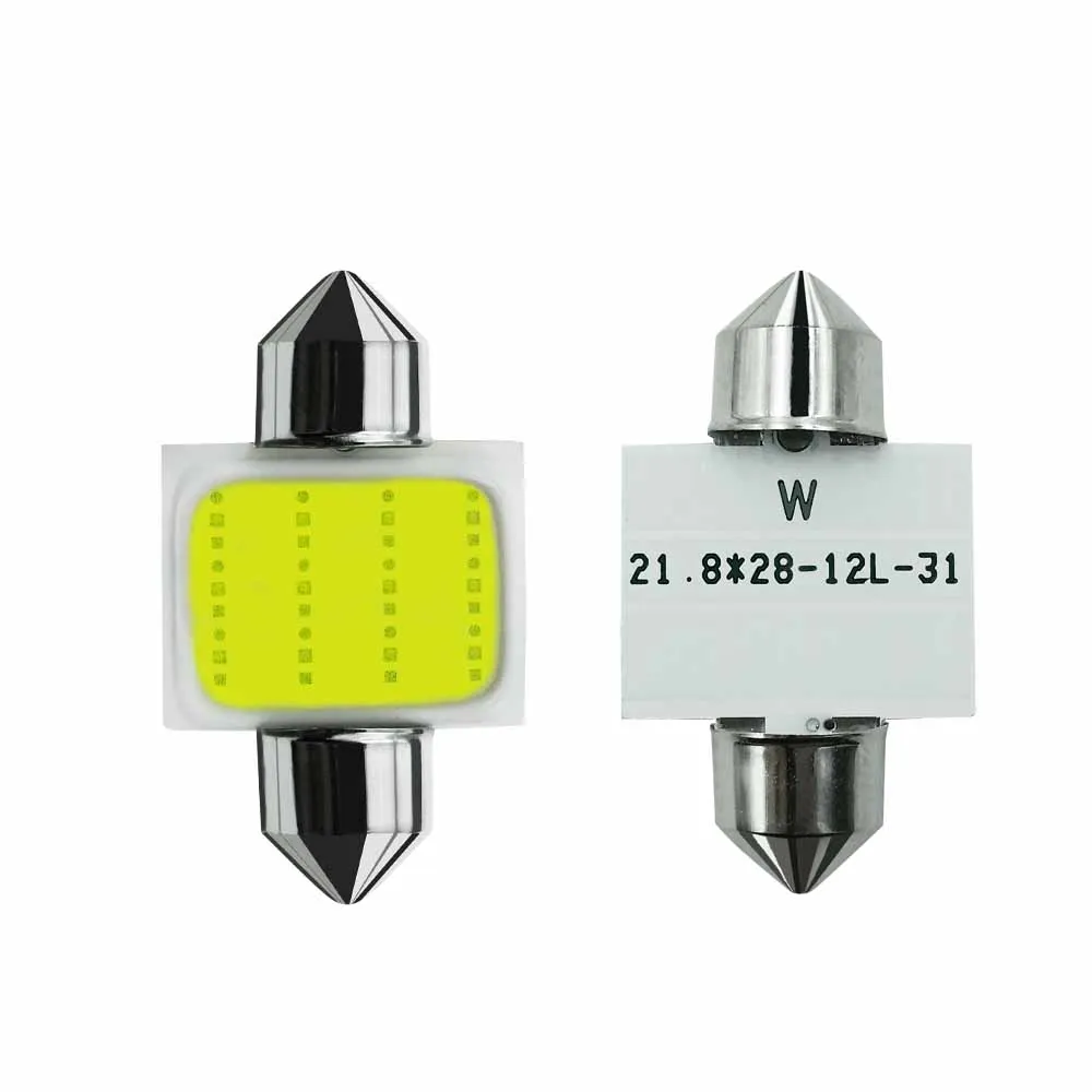 LS светодиодный светильник для автомобиля 2x гирлянда 31 мм 36 39 42 COB C5W белый