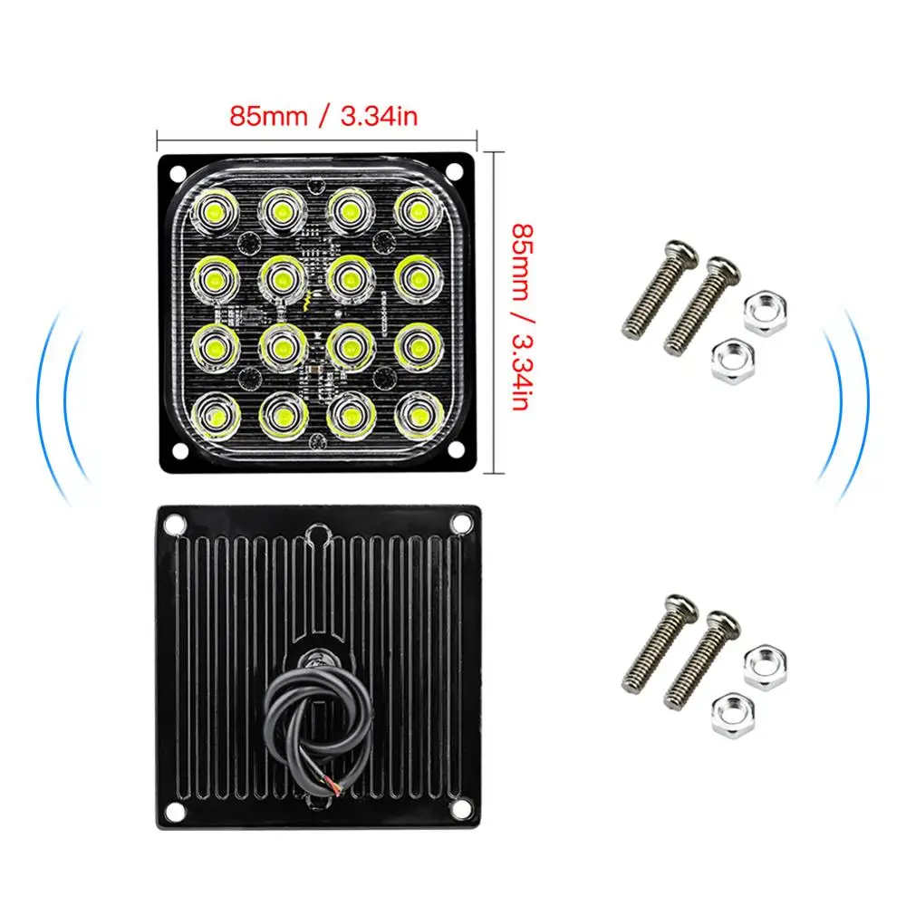 2 шт. Автомобильный светодиодный рабочий светильник 12V 24V квадрат LED лампа Spotlight