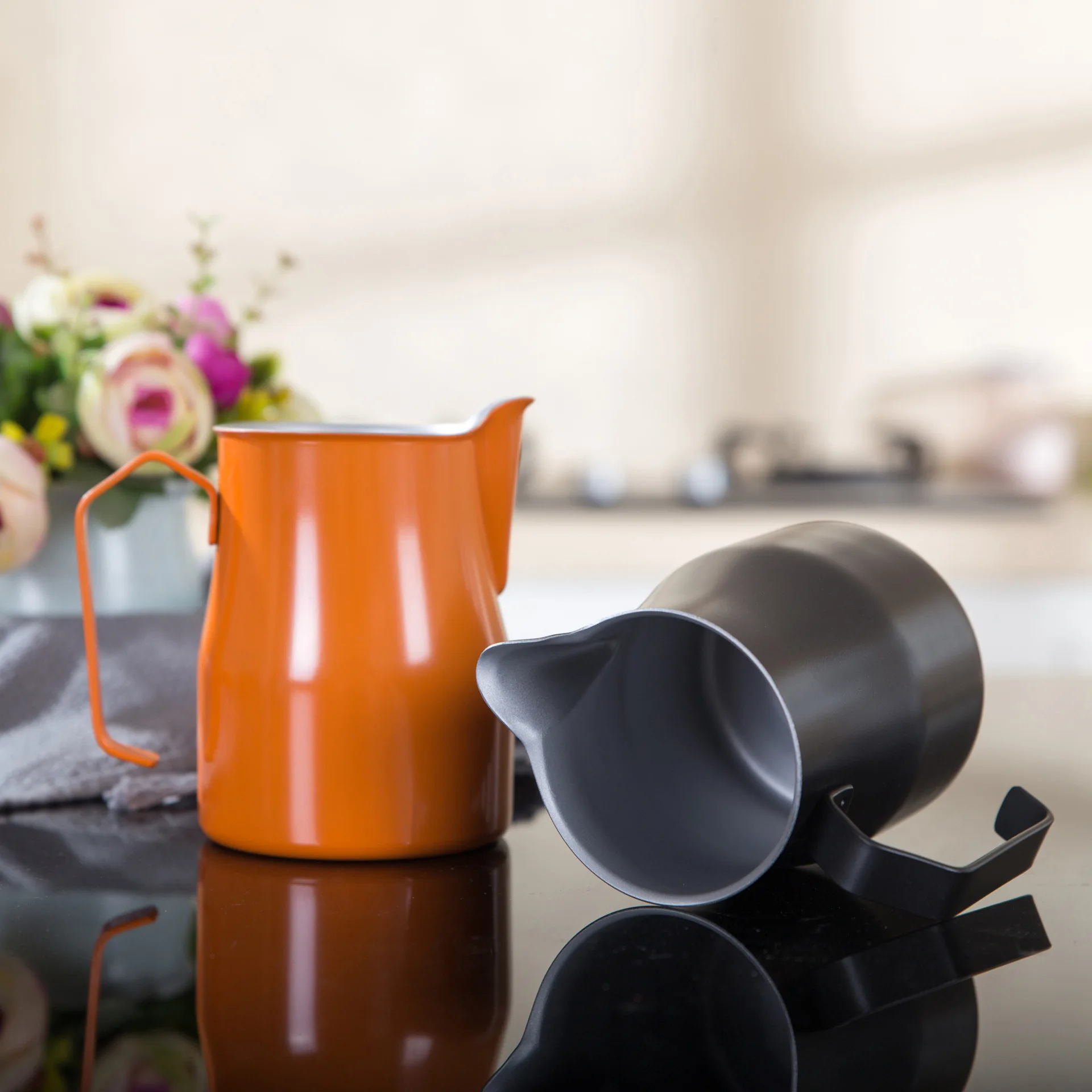 Мягкий кувшин из нержавеющей стали чашка с цветочным рисунком итальянский стиль