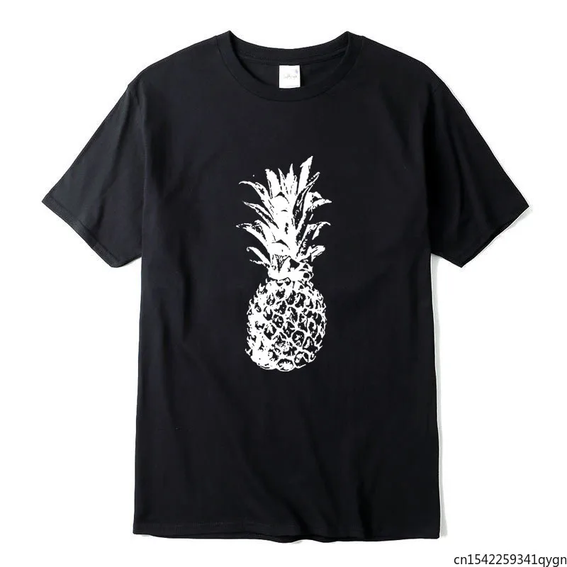 

Men Fashion Casual Top Quality Loose Pineapple Printed T Shirt Casual Summer Loose Cool Men T Shirt for Men
