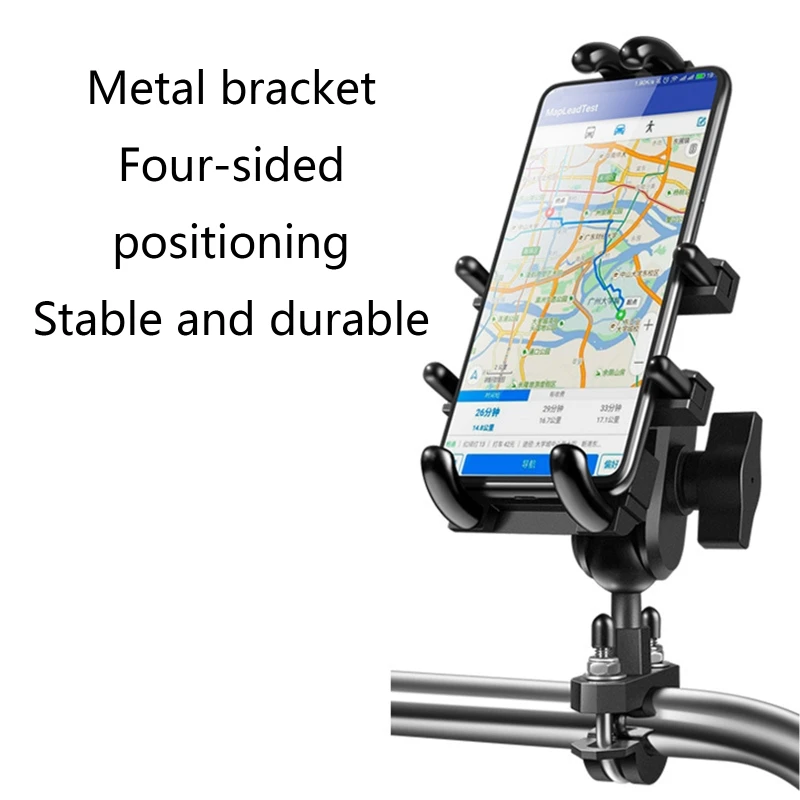 a01 universal motorcycle bike mobile phone holder aluminum bicycle riding bracket gps mount handlebar side mirror stand free global shipping