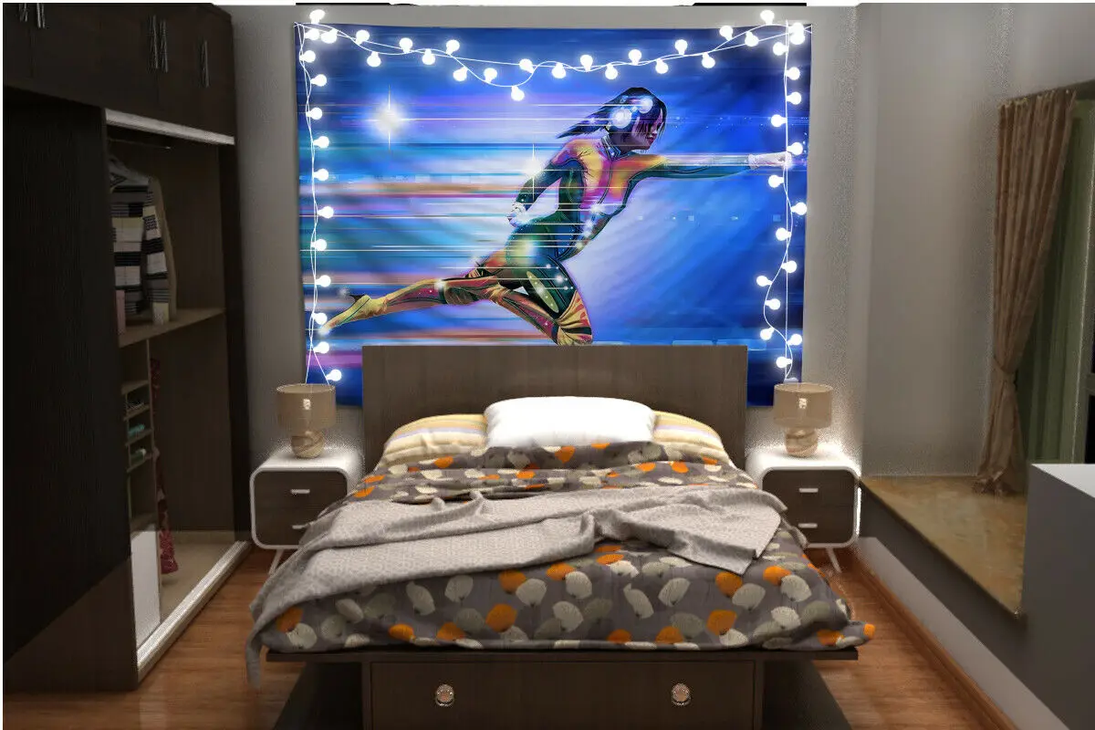 

Super Girl Tapestry Art Wall Hanging Sofa Table Bed Cover