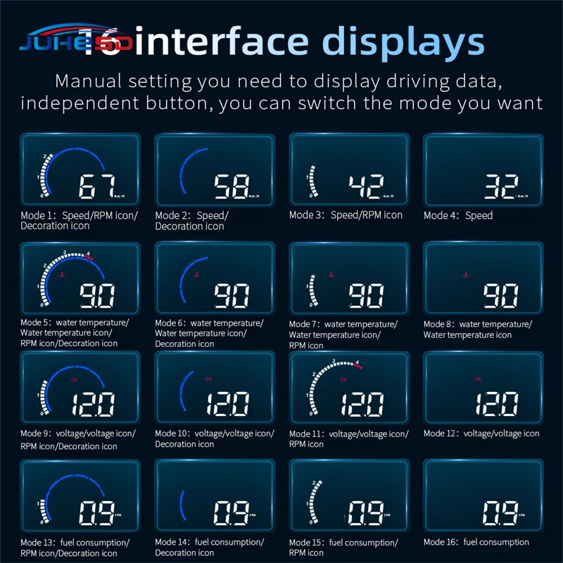 Автомобильный проектор лобового стекла M13 HUD светодиодный OBD 2 сканер