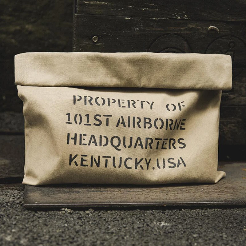 Мужская Холщовая Сумка ZFTL повседневная сумка клатч цвета хаки с принтом