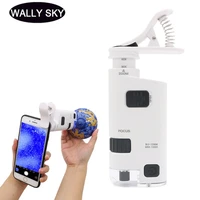 80 120x led portable microscope with universal cell phone clip smartphone microscope mini handheld magnifier for jewelry stamp